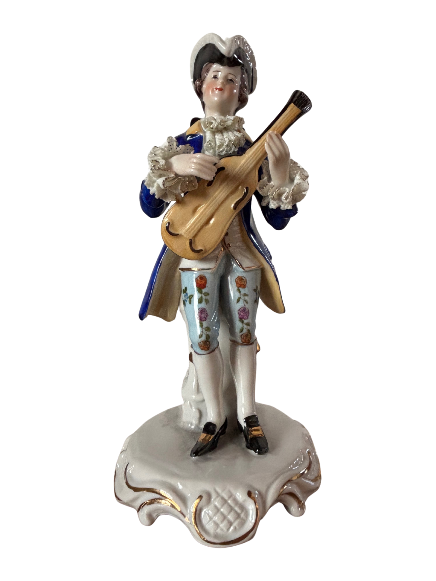 Keramikfigur eines Musikers – Eine Harmonie aus Kunst und Eleganz