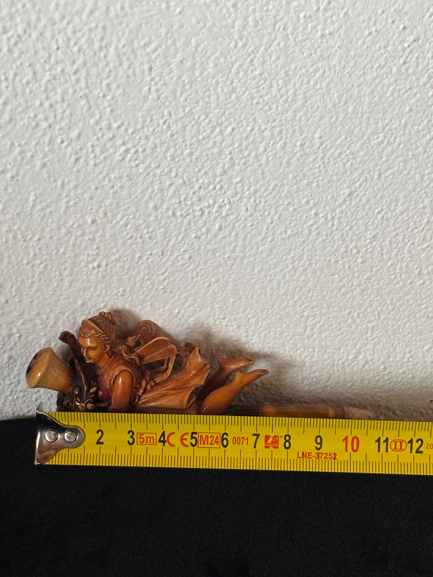 Antique Meerschaum Pipe – Winged Woman with Cornucopia – Decorative Art, 19th–20th Century