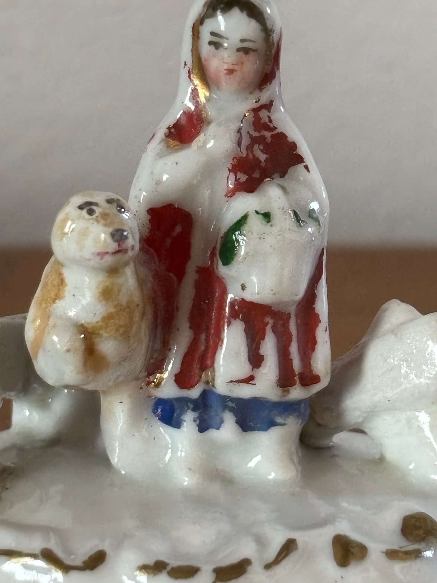 Scatoletta in ceramica tedesca fine '800 – Cappuccetto Rosso e il lupo