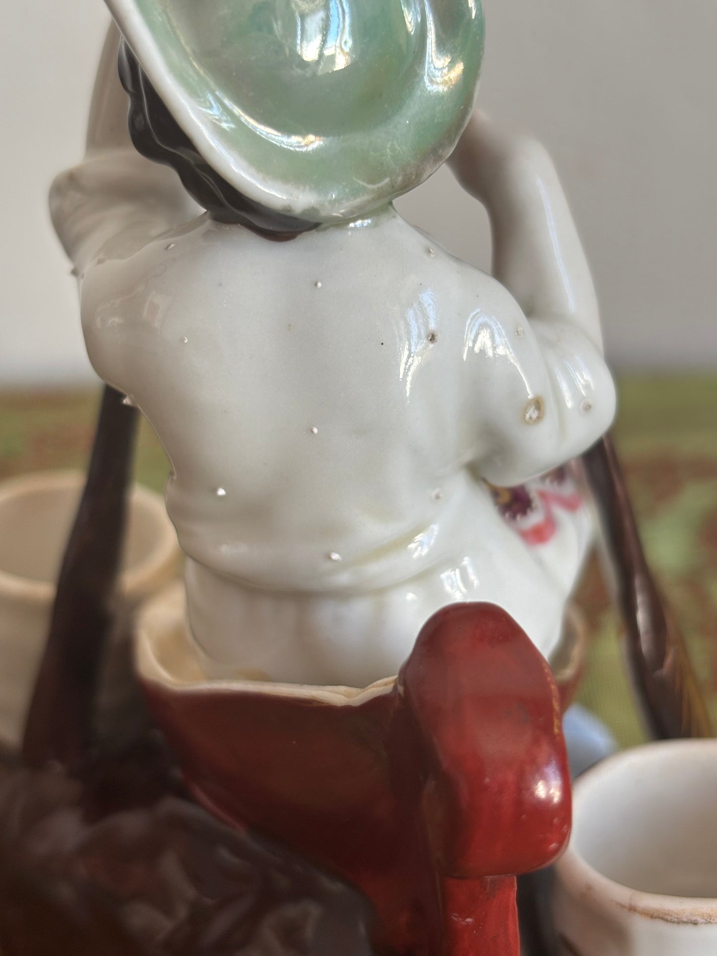 Calamaio in ceramica stile Vecchia Parigi