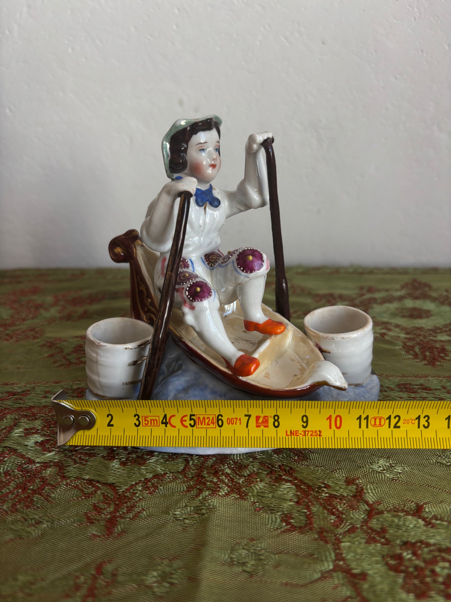 Old Paris-Style Ceramic Inkwell