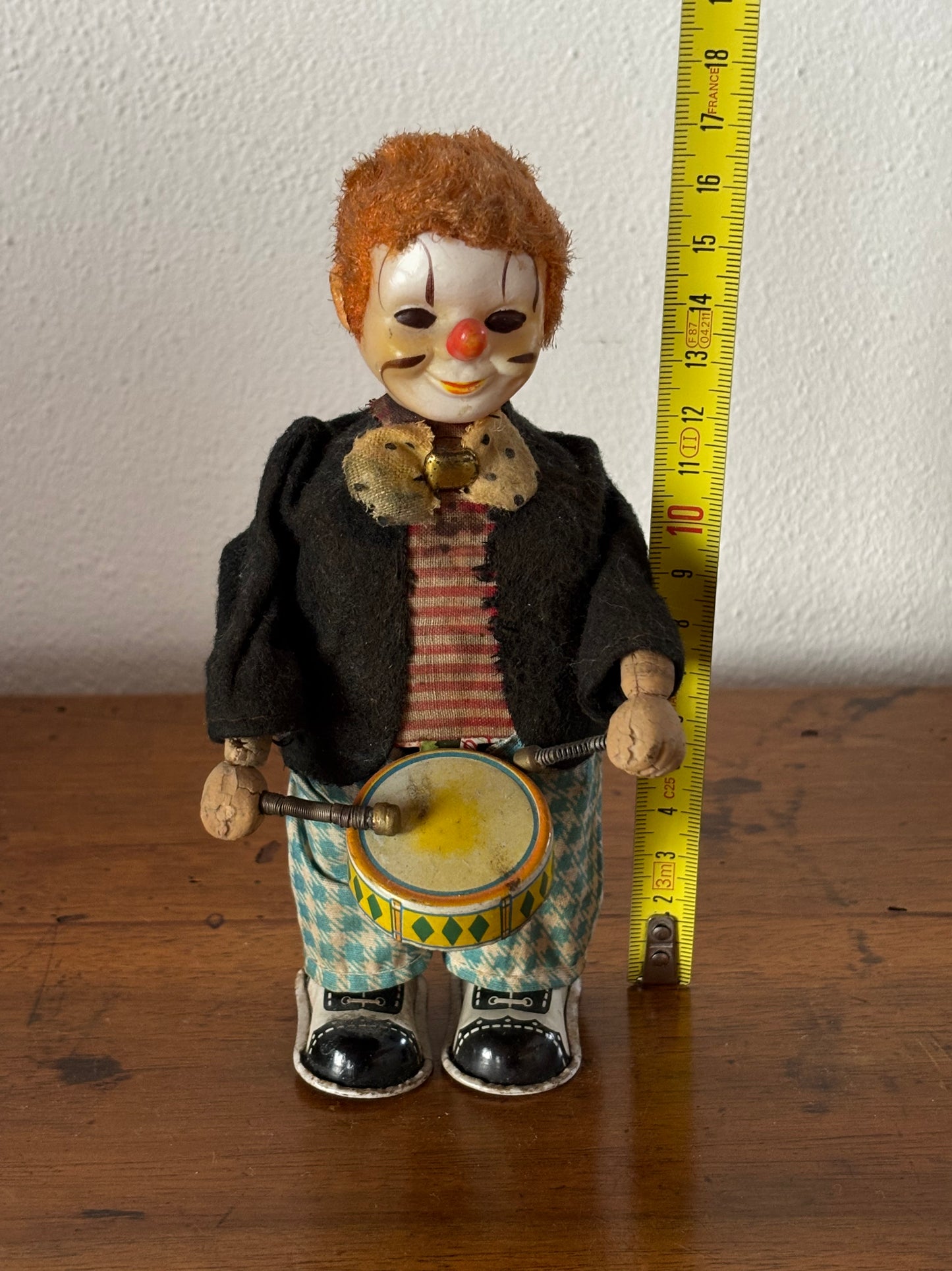 Nomura Wind‑Up Musical Clown – Vintage Toy Made in Japan