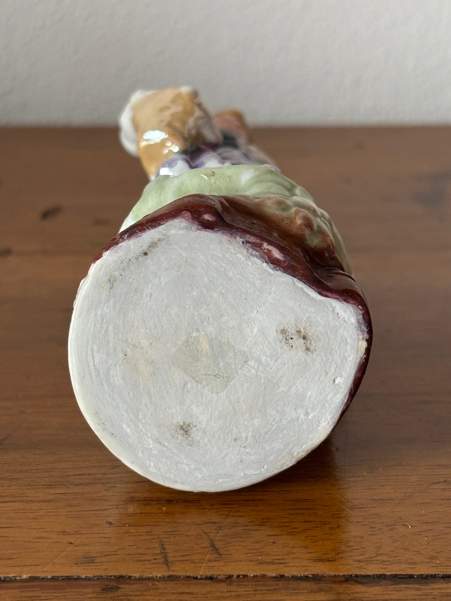 Ceramic Figurine – Little Red Riding Hood with the Wolf, Vintage Style