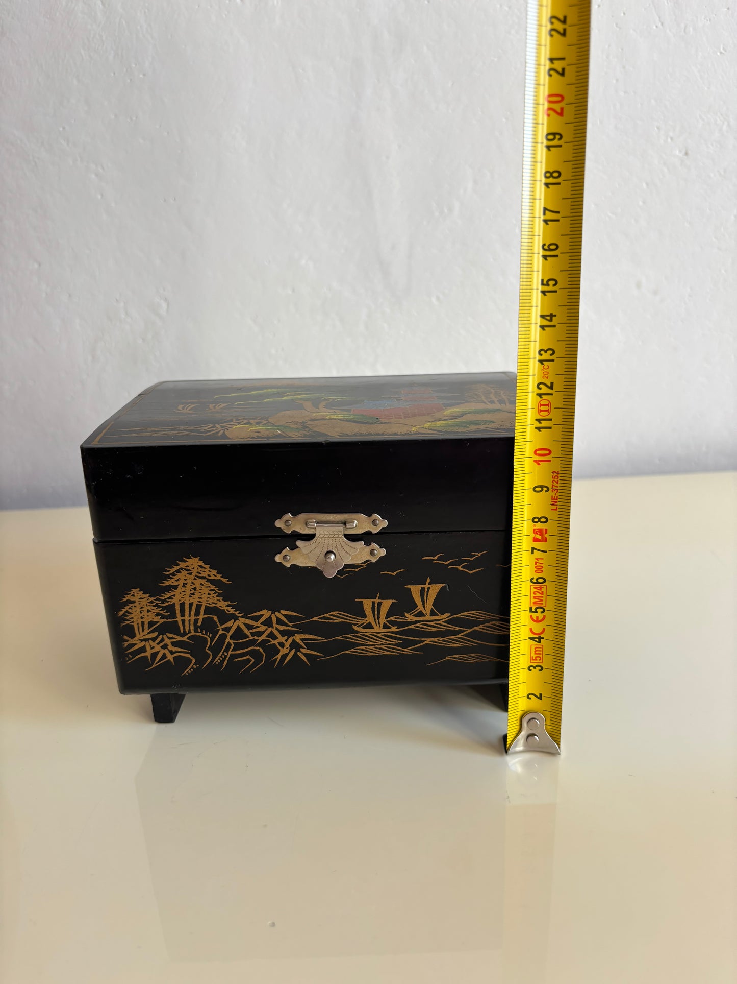 Vintage music box with rotating ballerina and “The Godfather” melody