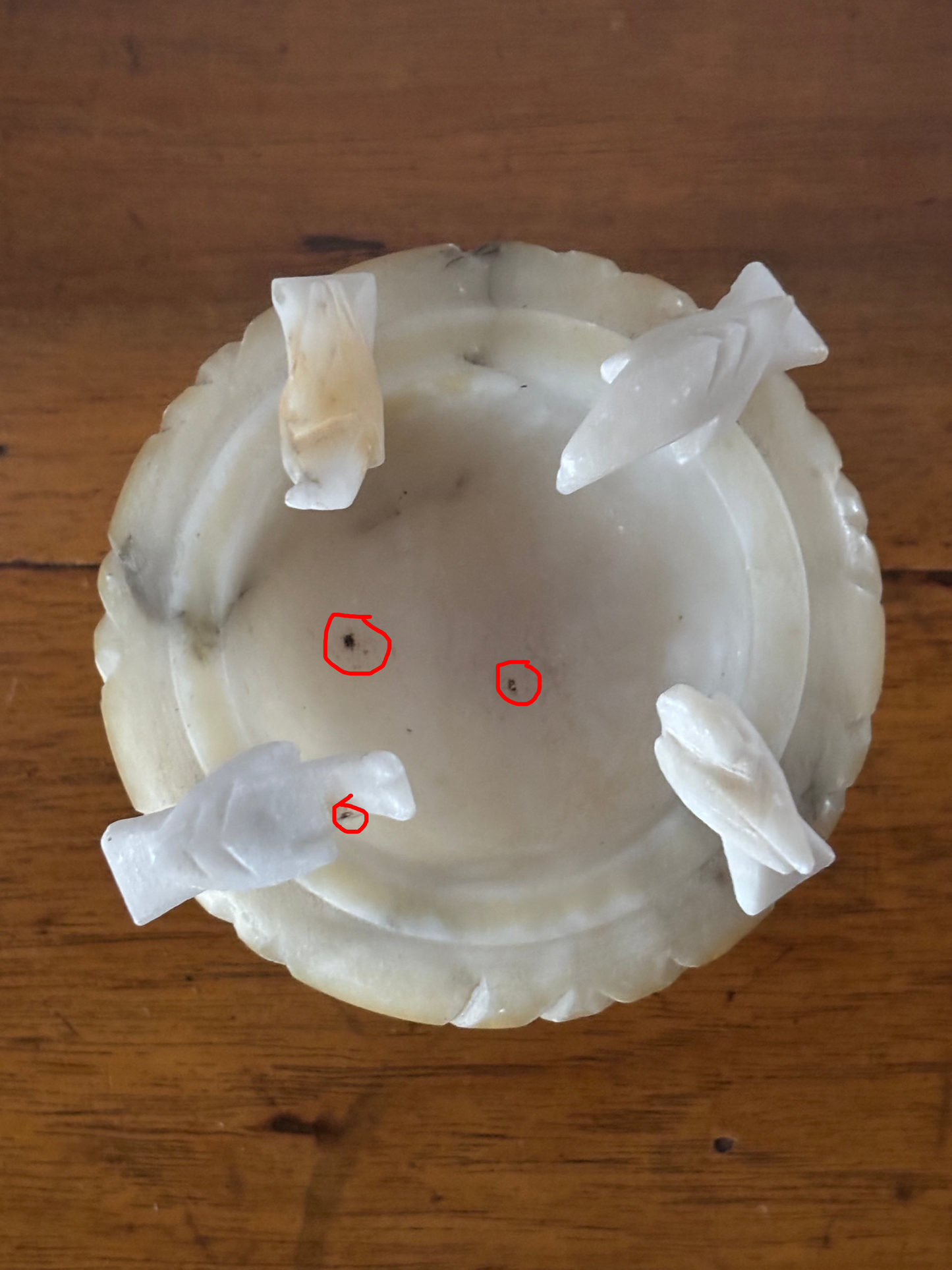 Vintage alabaster fountain miniature