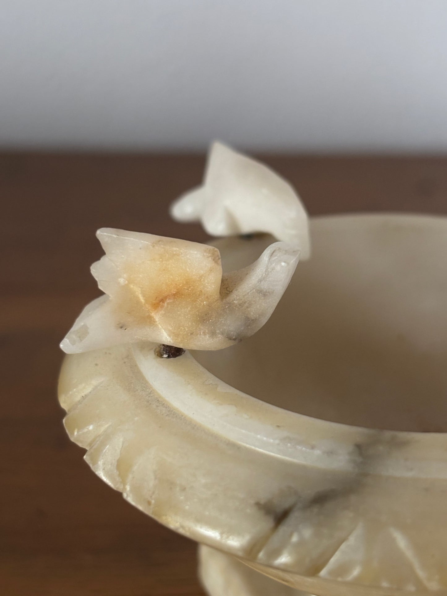 Vintage alabaster fountain miniature