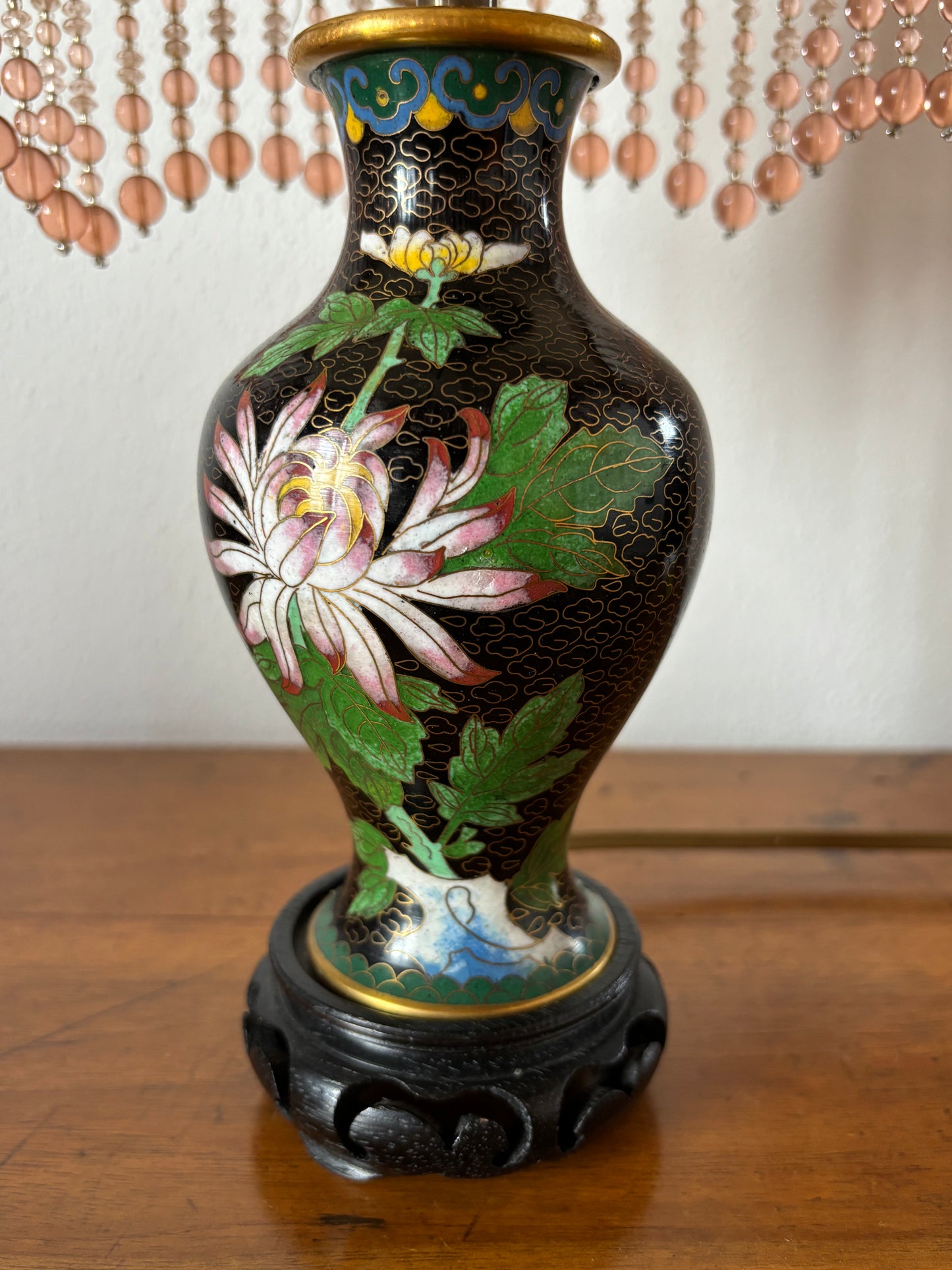 Lampada Cinese Vintage in Cloisonné