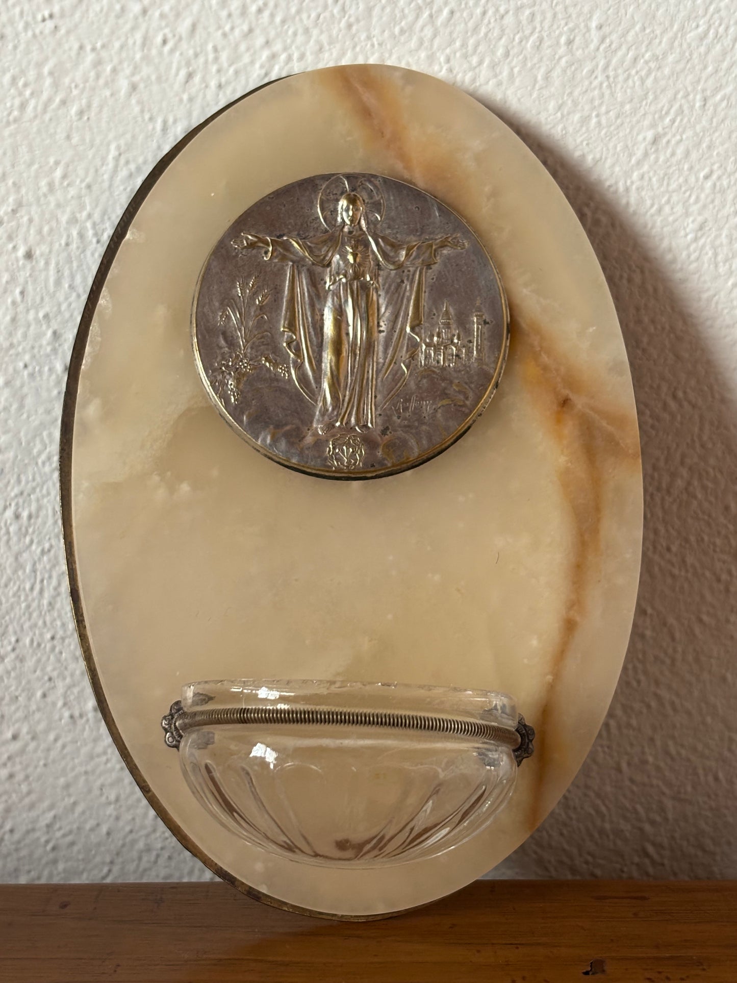 French Marble Holy Water Font