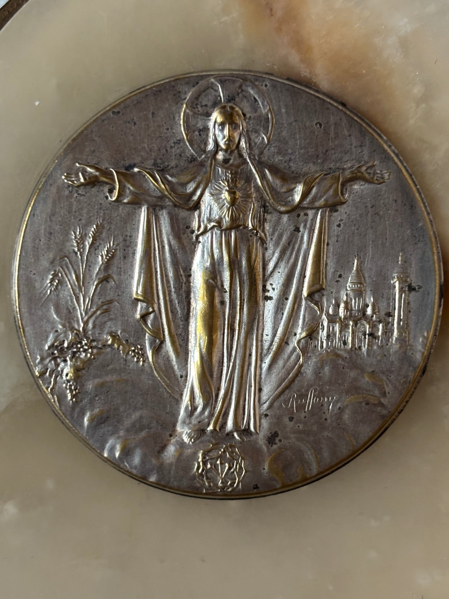 French Marble Holy Water Font