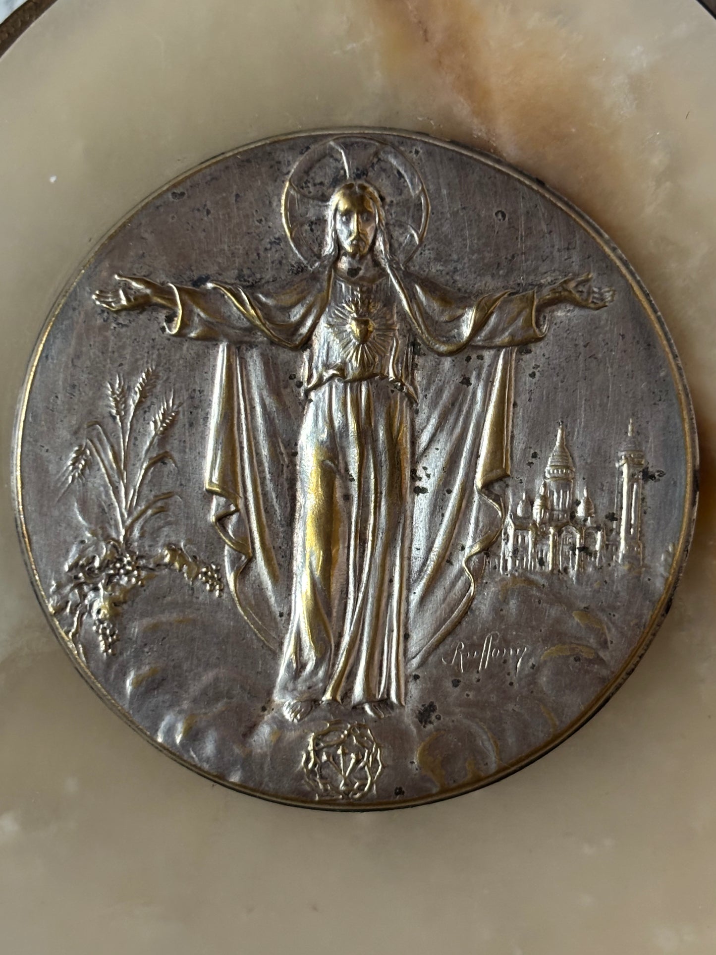 French Marble Holy Water Font