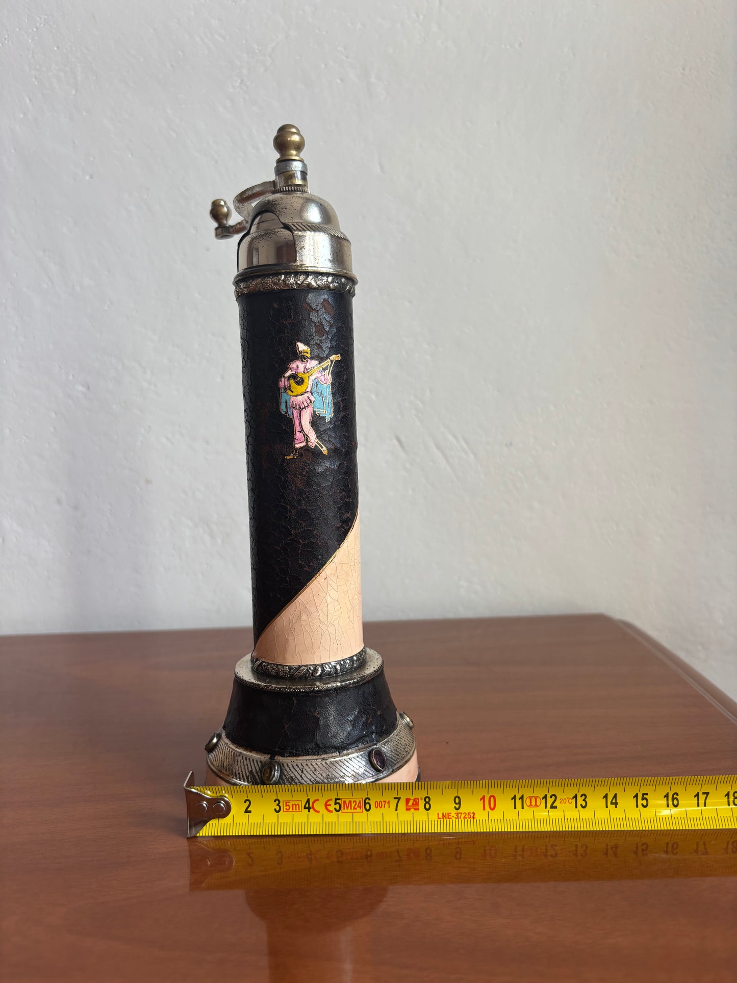 Vintage Musical Pepper Mill with Working Music Box – Collectible and Retro Decorative Piece