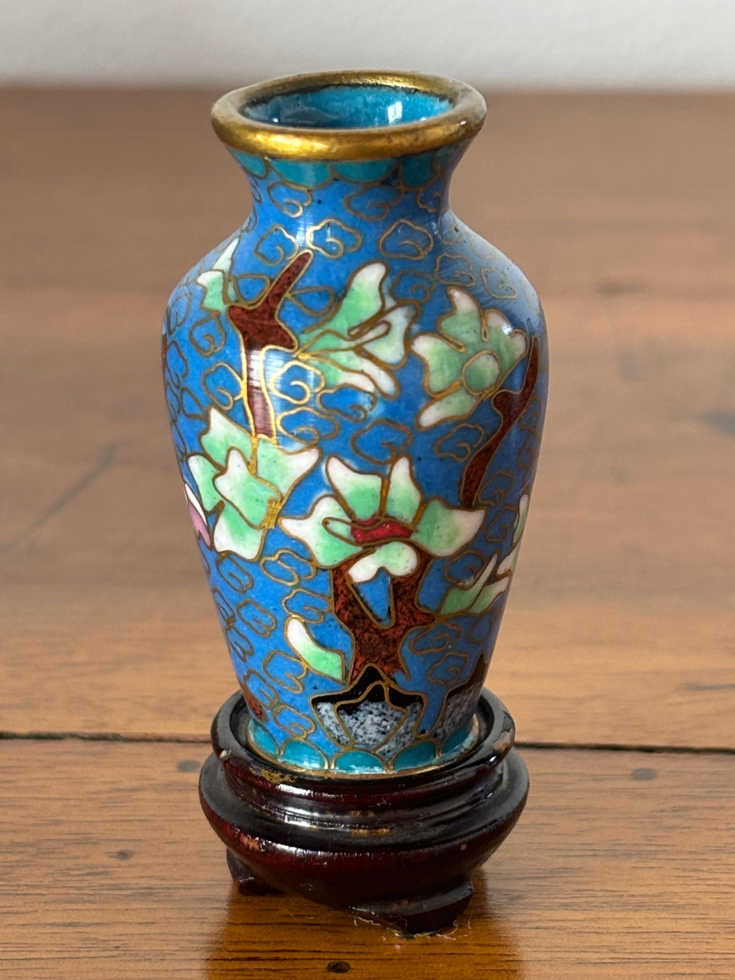 Set di vasi cinesi in miniatura cloisonné