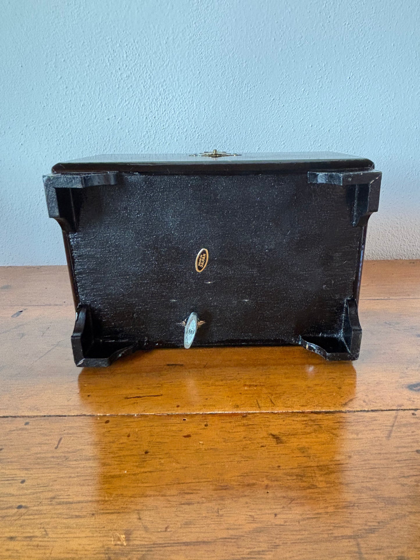Vintage Japanese Black Lacquer Music Box