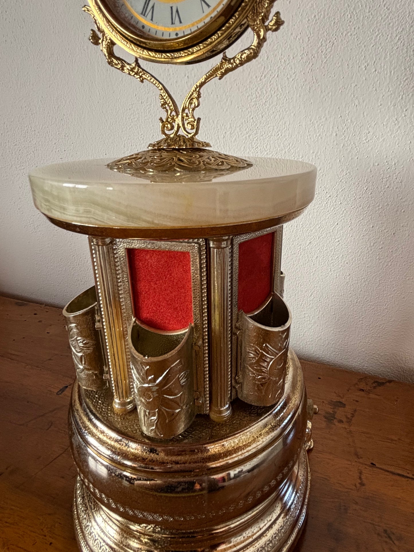 Portasigarette Carillon Musicale con Orologio Vintage Anni '60-'70