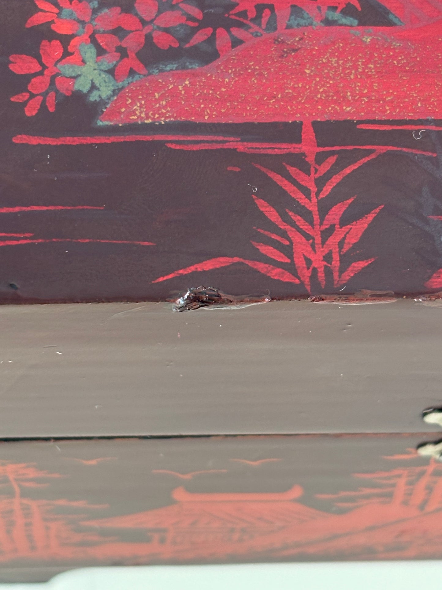 Portagioie giapponese vintage con carillon funzionante – lacca nera e ballerina