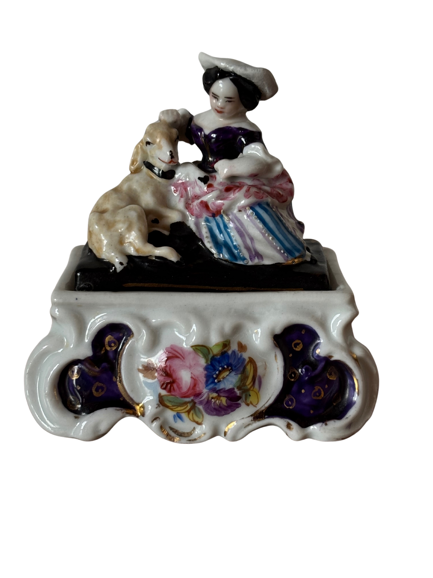 Piccolo calamaio in ceramica del '900 – Eleganza classica e fascino d’epoca