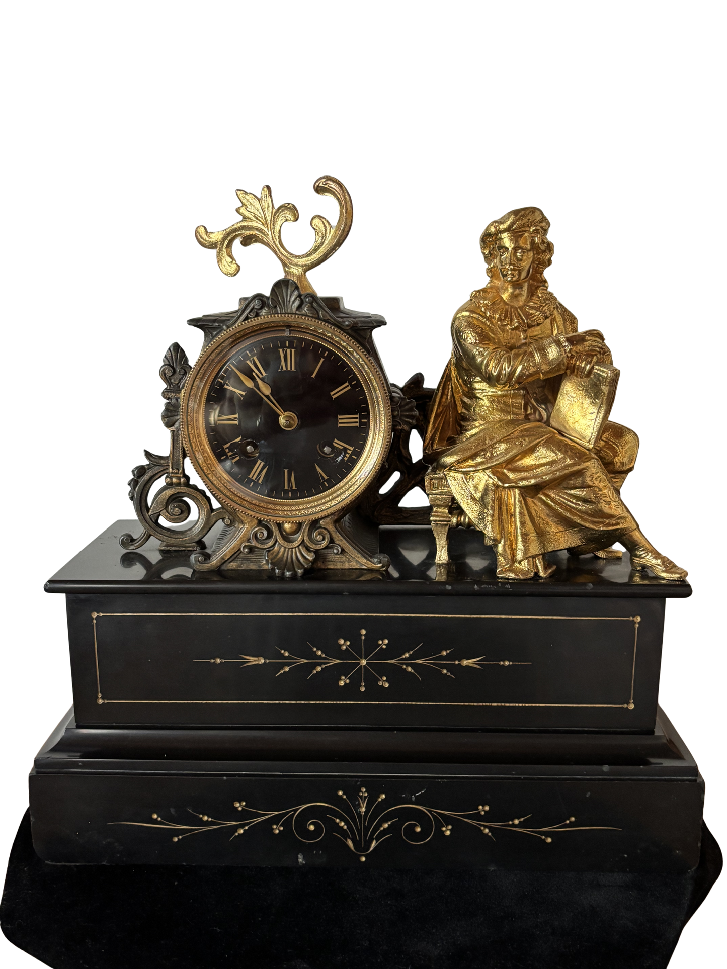 Orologio in marmo nero