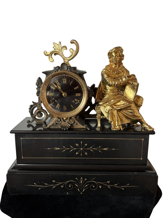 Orologio in marmo nero