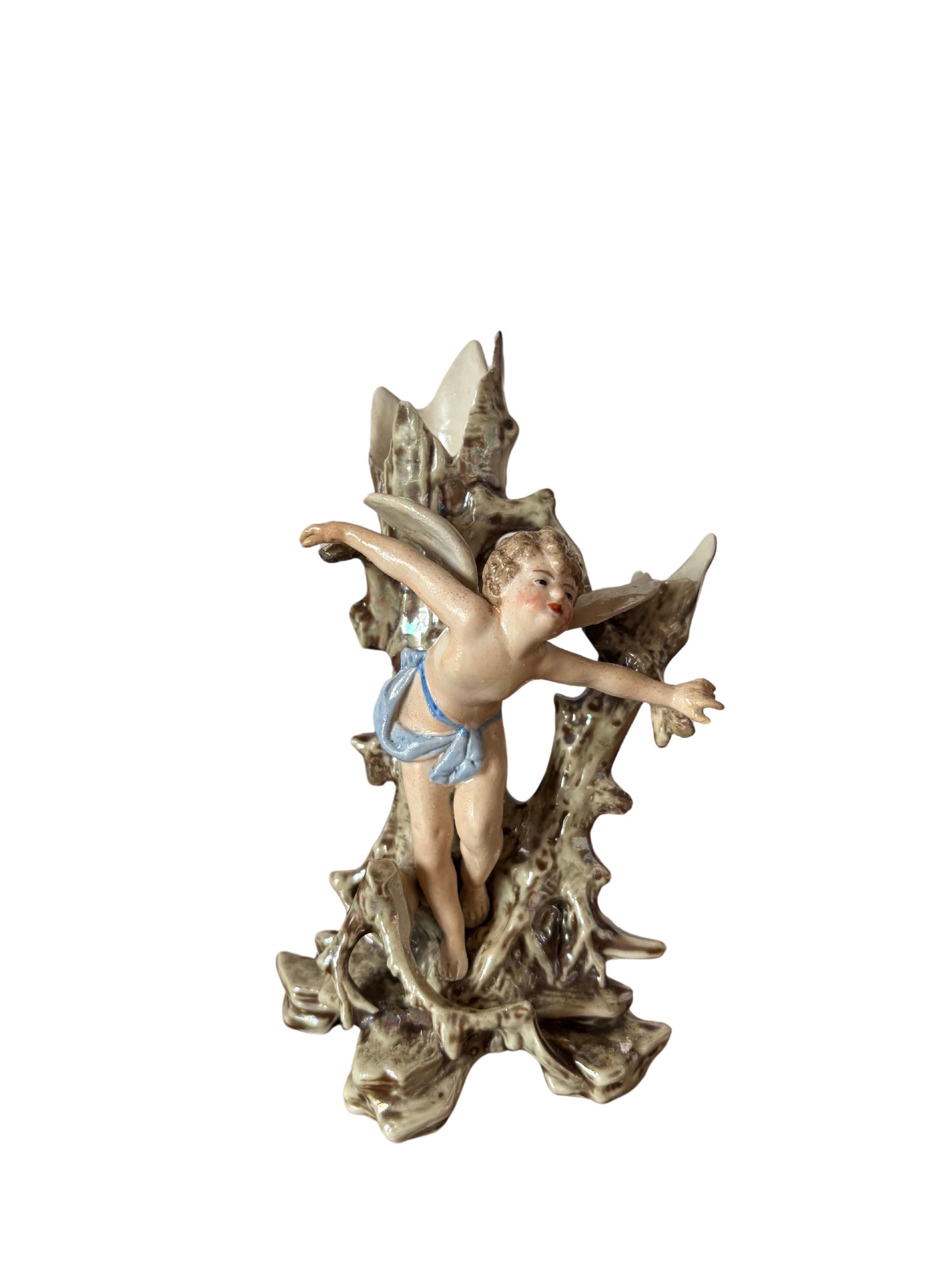 Vasetto Porta Boccioli in Ceramica con Putto