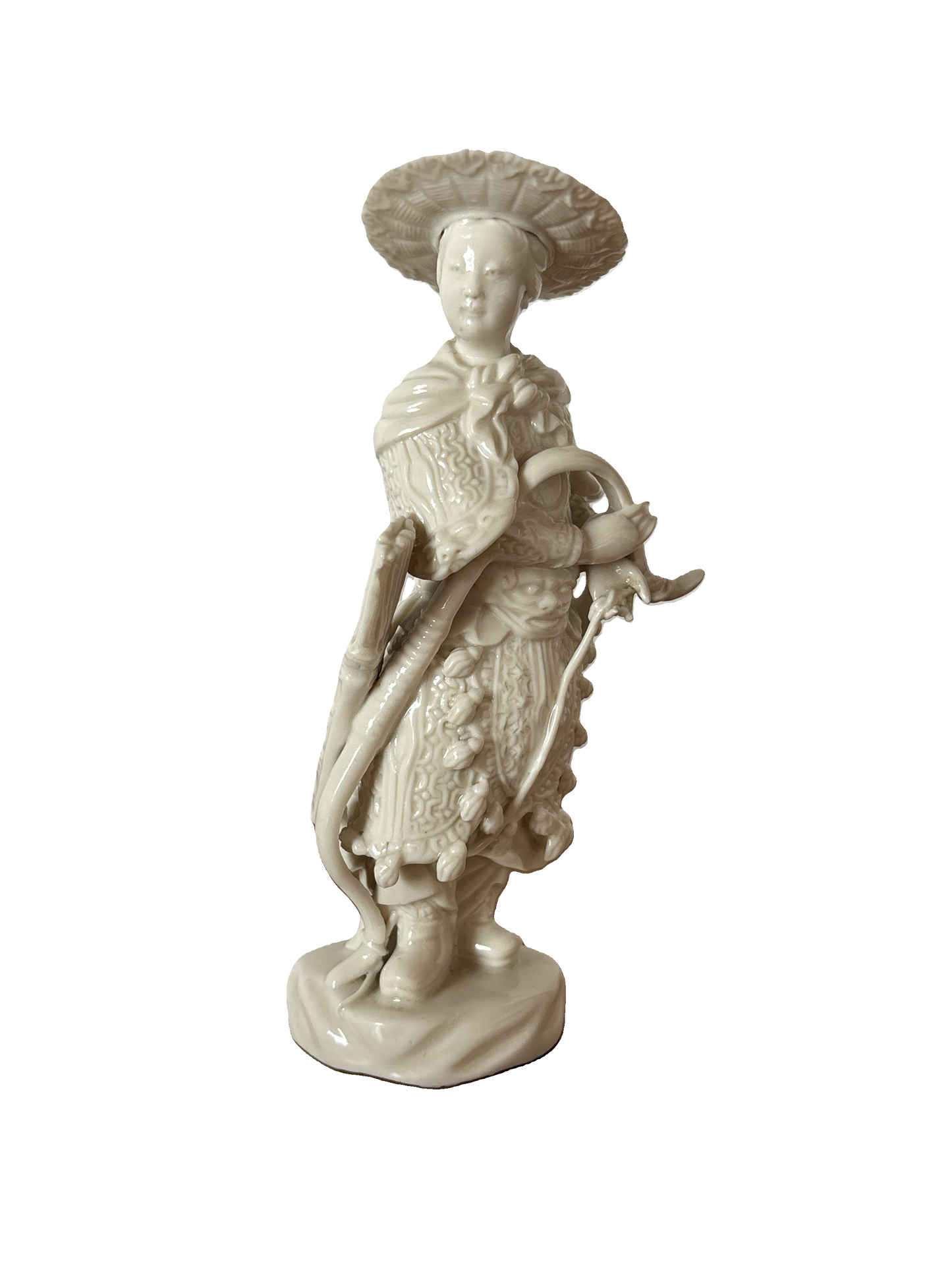 Statuina in Ceramica Bianca Cinese – Arciere Tradizionale