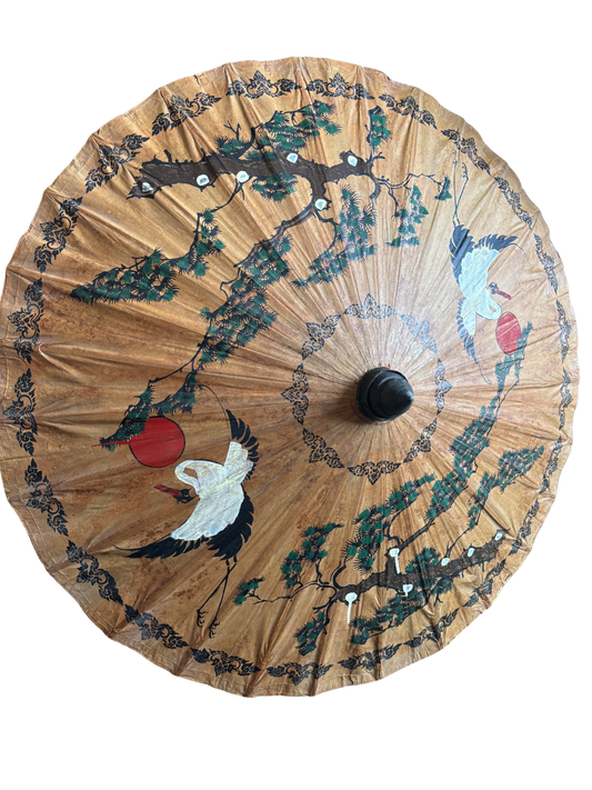 Ombrello parasole in carta dipinta