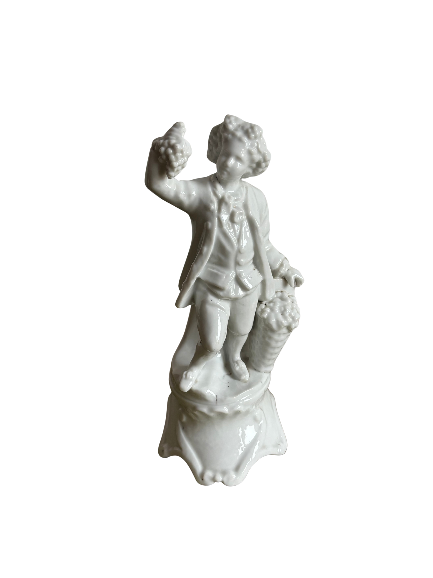 White ceramic pen holder, possible European production, 19th century
