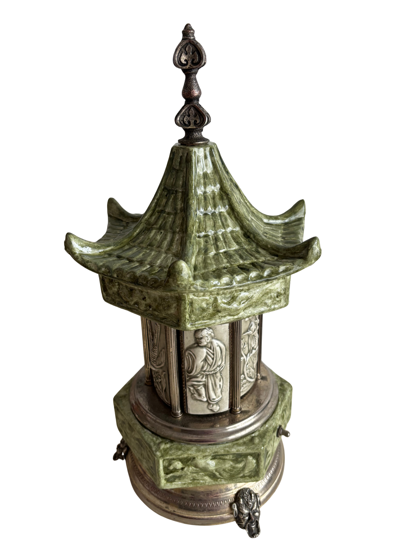 Portasigarette Musicale in Ceramica a Forma di Pagoda