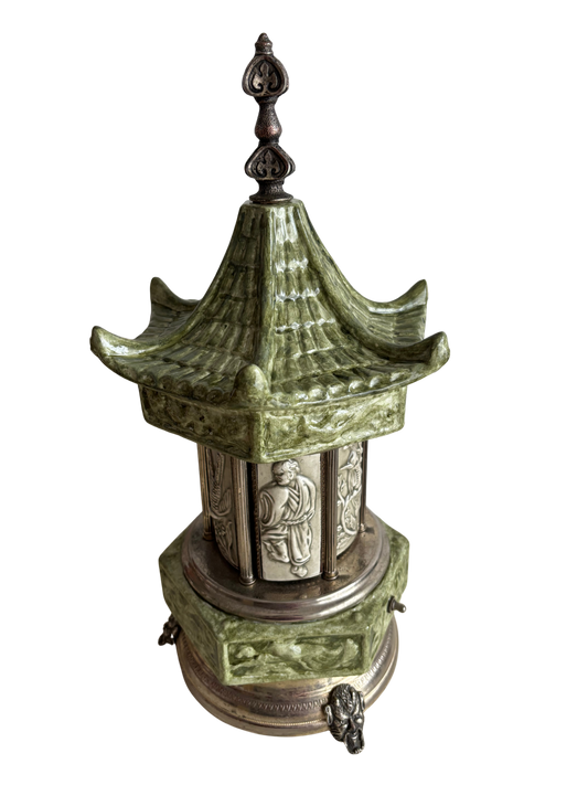Portasigarette Musicale in Ceramica a Forma di Pagoda