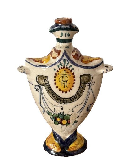 Fiaschetta in Ceramica Devozionale – Certosa di Firenze, Oggetto da Pellegrinaggio