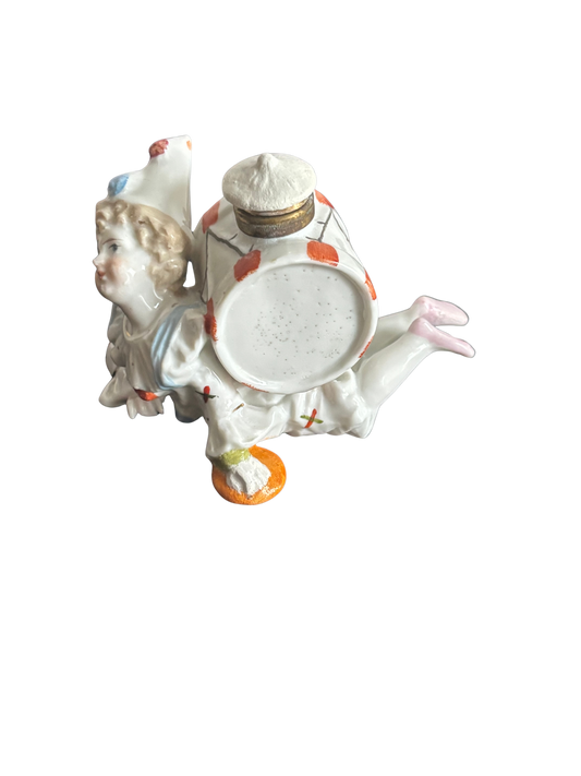 Calamaio vintage in ceramica decorata