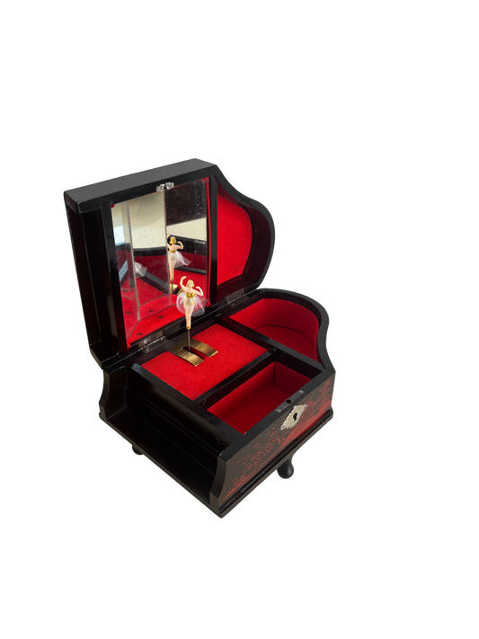 Portagioie giapponese vintage con carillon a forma di pianoforte
