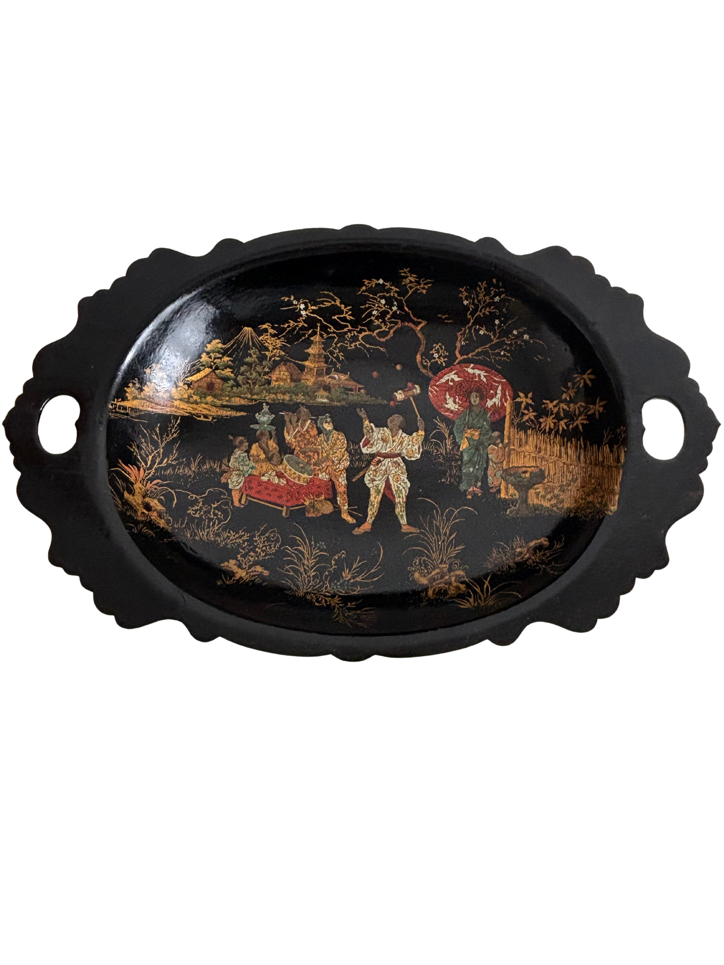 Japanese‑Style Lacquered Tray, Napoléon III Period (Second Half of the 19th Century)