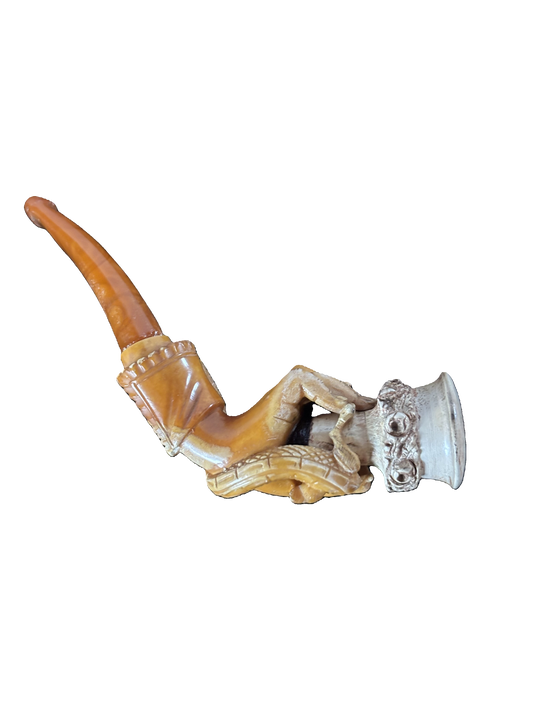 Pipa Artigianale in Schiuma di Mare – Scultura a Forma di Mano