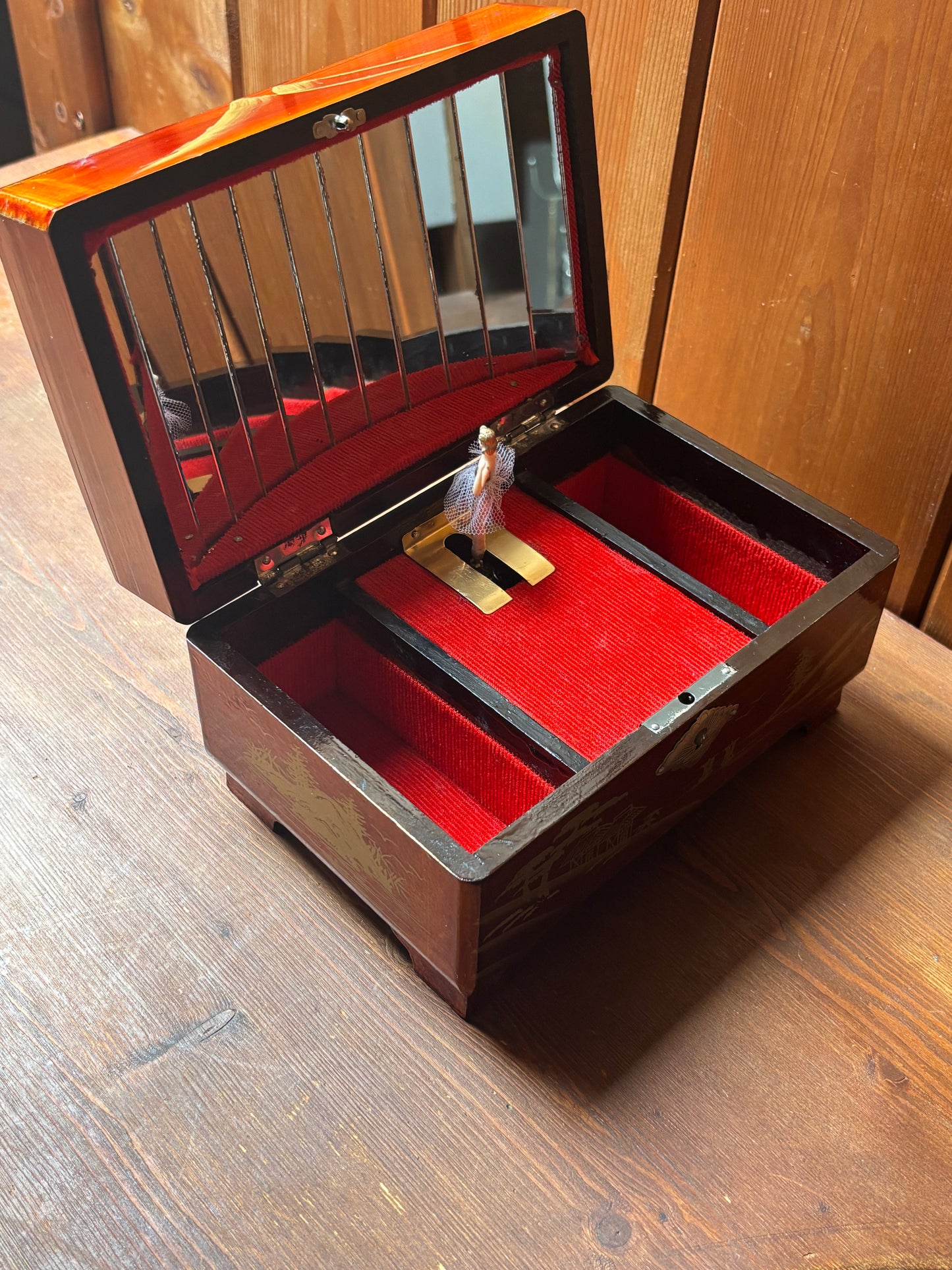 Portagioie bicolore con ballerina