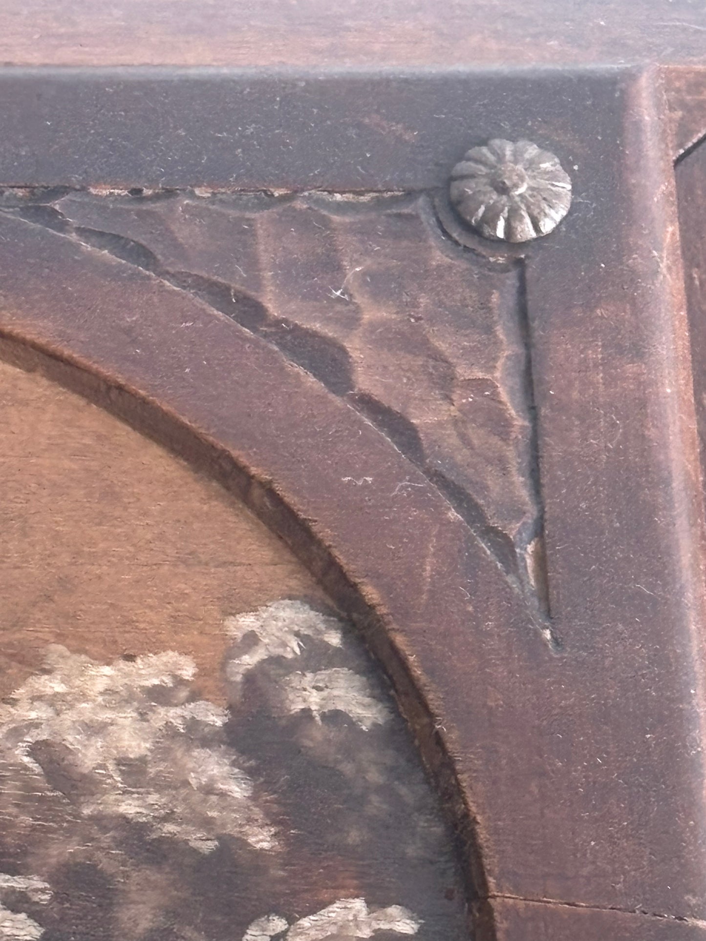 Sottopentola in Legno Intagliato con Carillon – Souvenir Raffigurante Lourdes