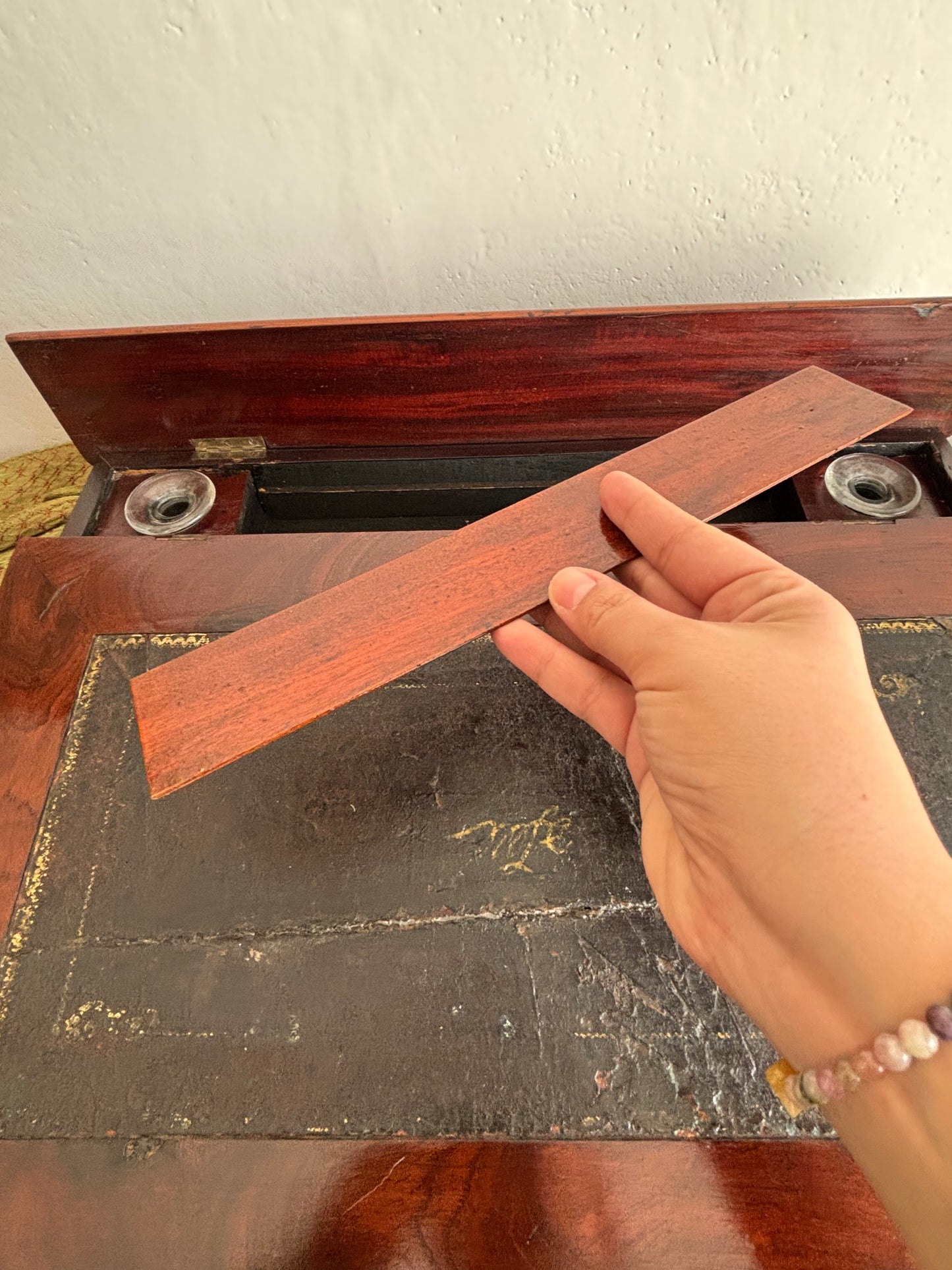 Scrittoio d’epoca in legno – elegante writing slope vintage
