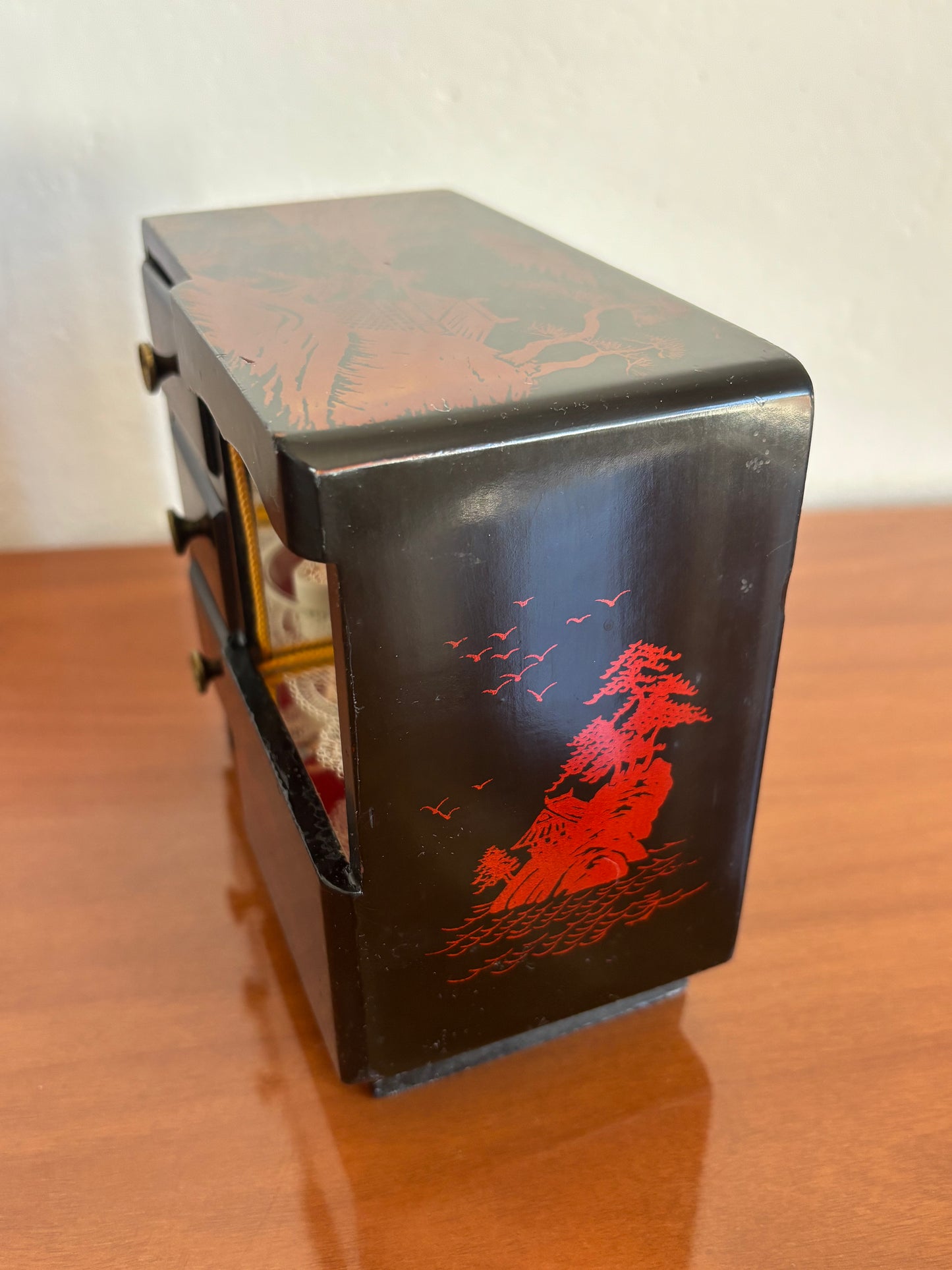 Portagioie giapponese con manici circolari e ballerina magnetica