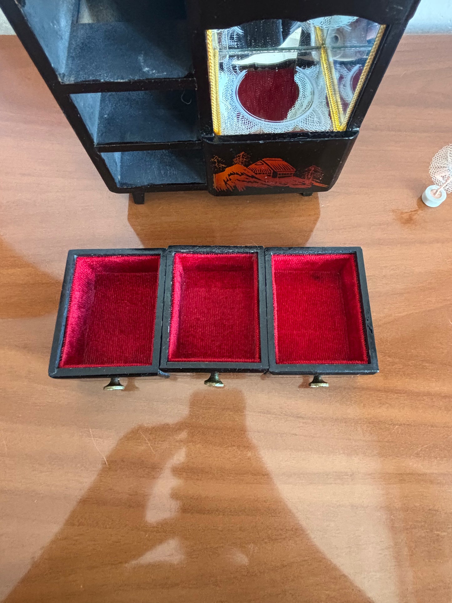 Portagioie giapponese con manici circolari e ballerina magnetica