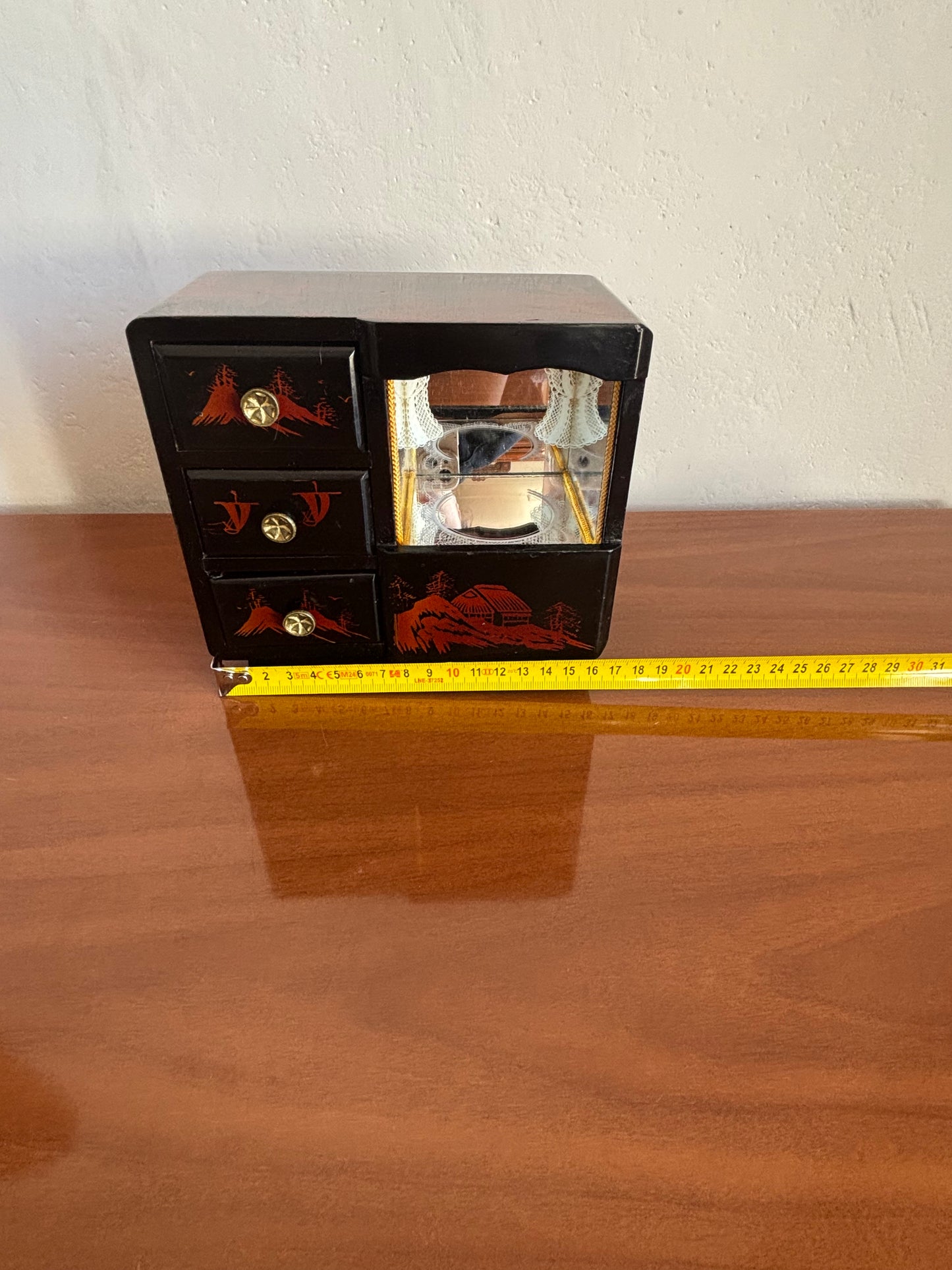 Portagioie giapponese con manici circolari e ballerina magnetica