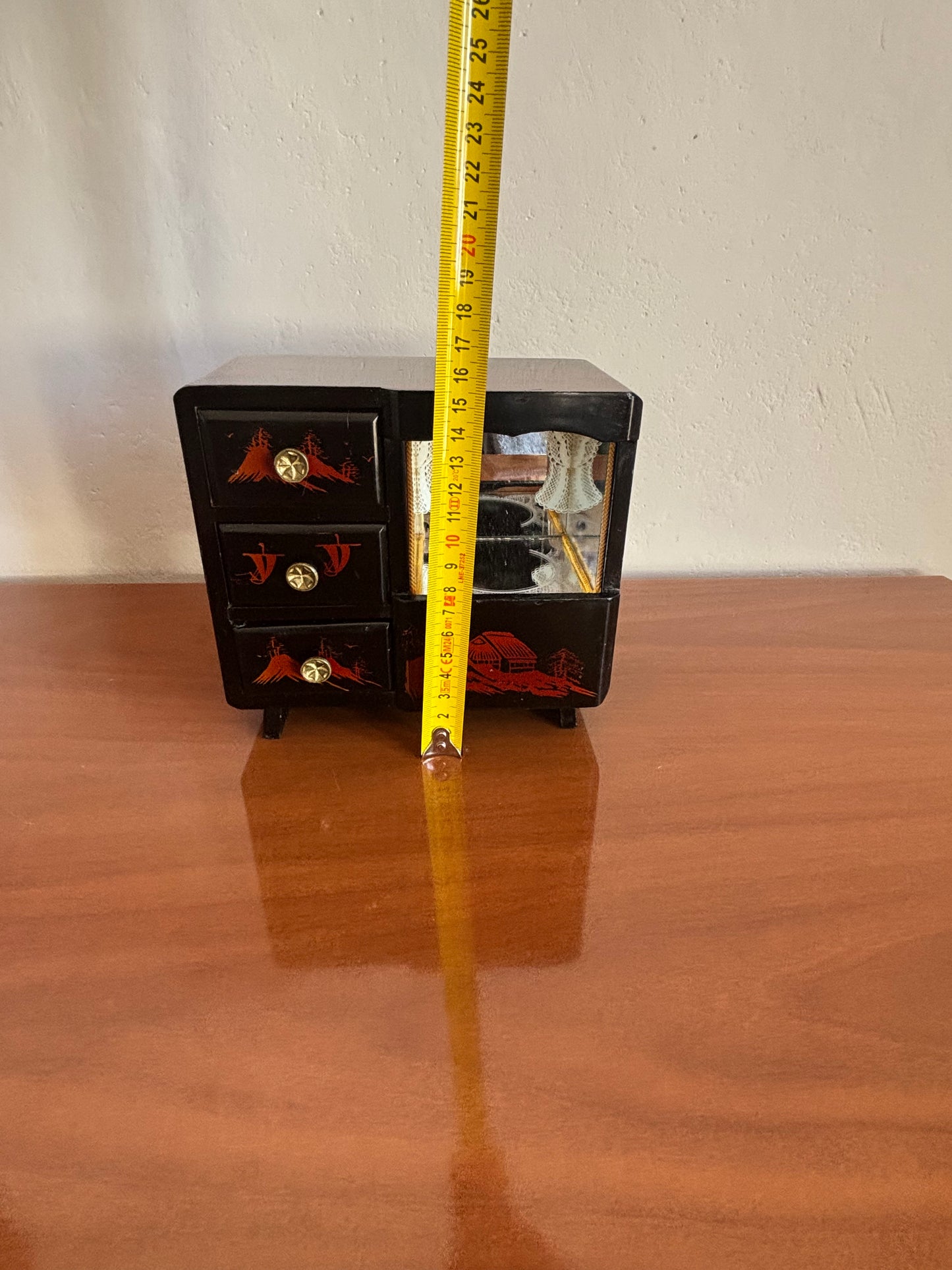 Portagioie giapponese con manici circolari e ballerina magnetica