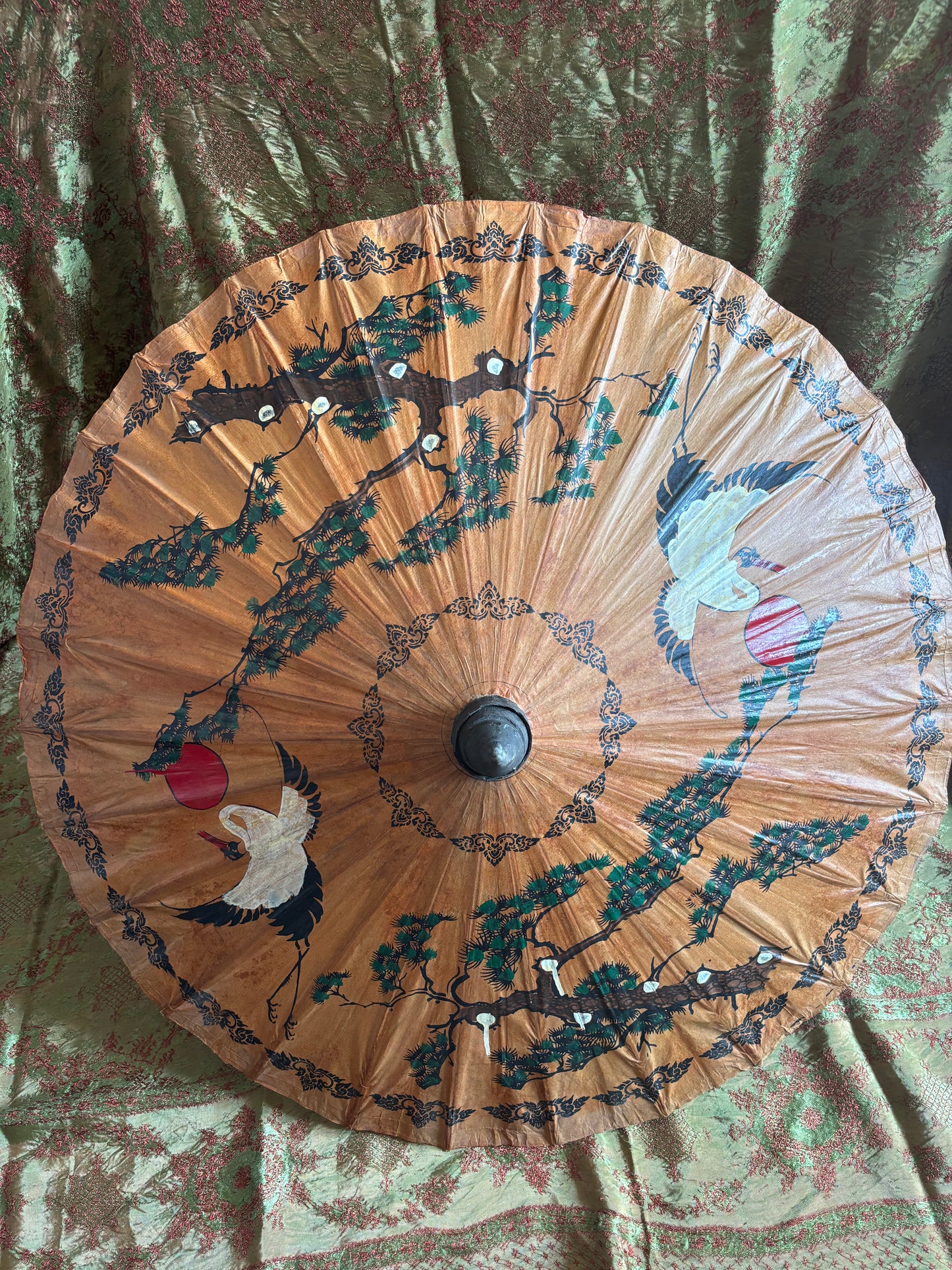 Ombrello parasole in carta dipinta
