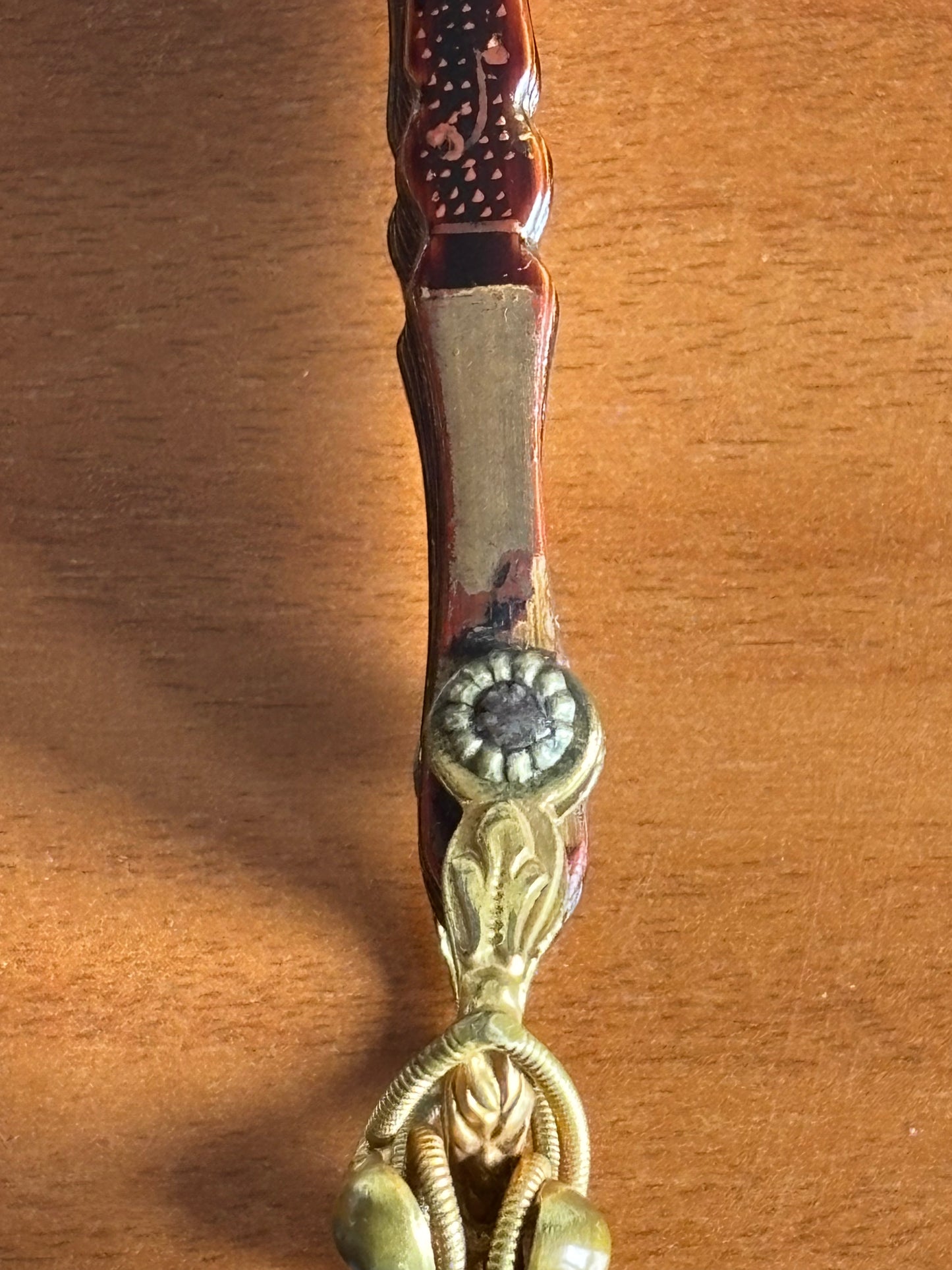 Ventaglio cinese dipinto a mano con scatola laccata originale