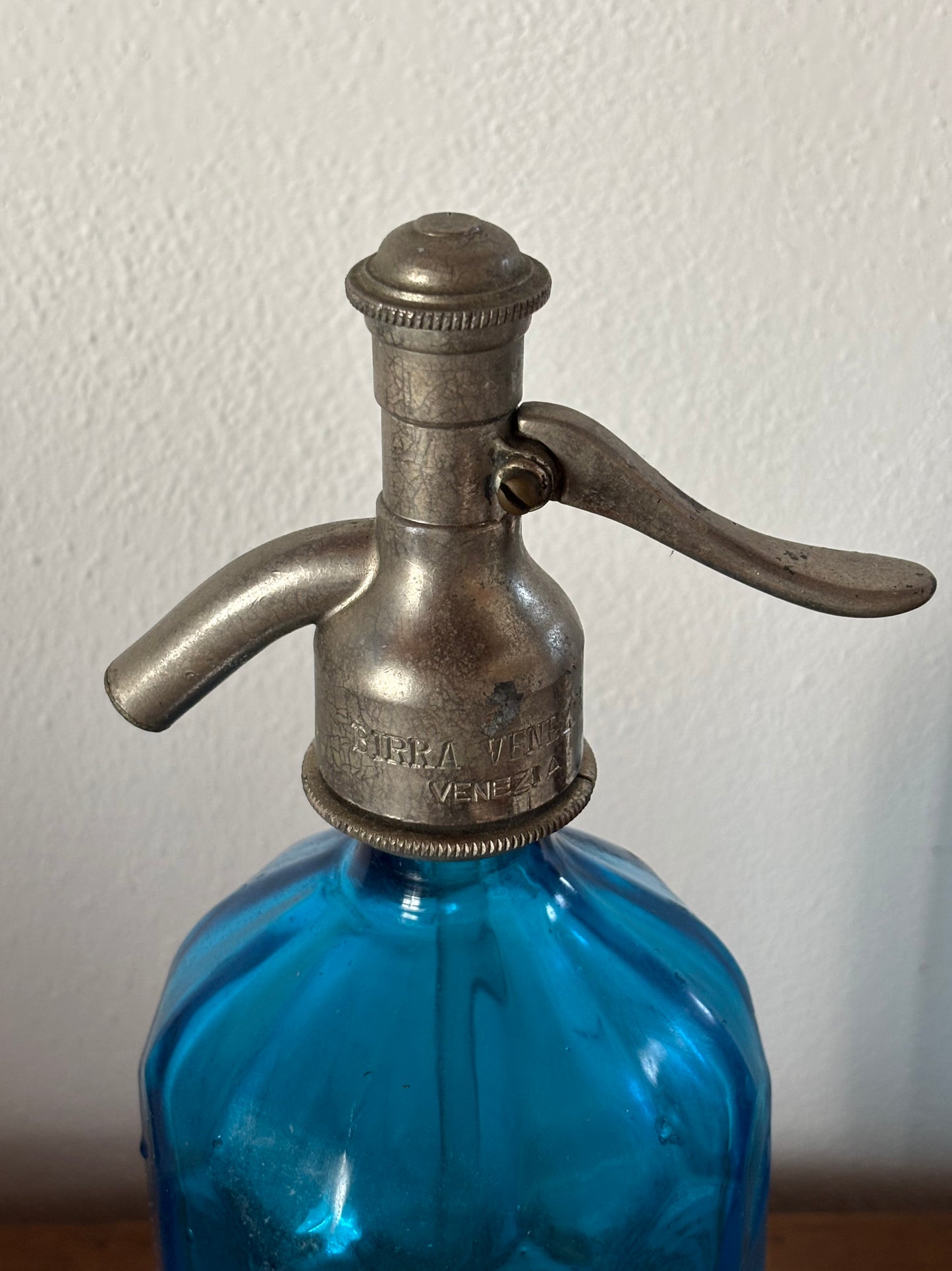 Blue Glass Seltzer Bottle – Ditta Fratelli Zanon Venezia | Collectible Vintage