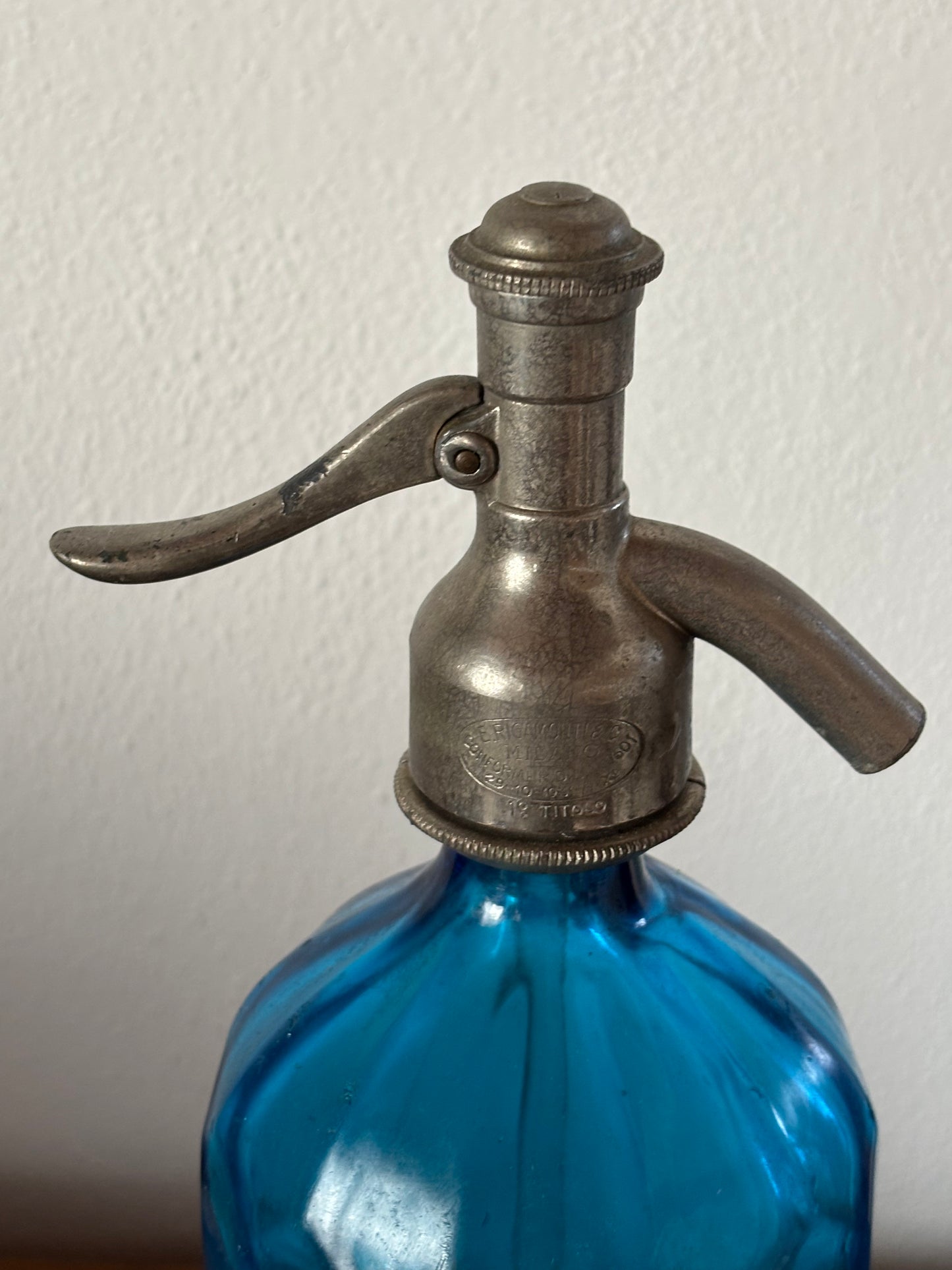Blue Glass Seltzer Bottle – Ditta Fratelli Zanon Venezia | Collectible Vintage