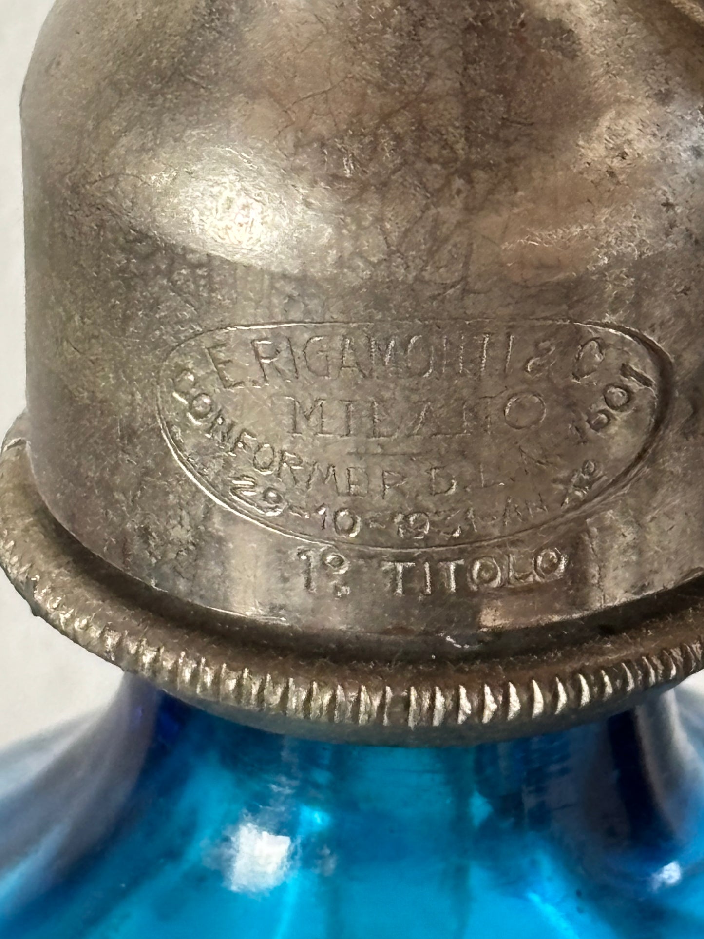 Blue Glass Seltzer Bottle – Ditta Fratelli Zanon Venezia | Collectible Vintage