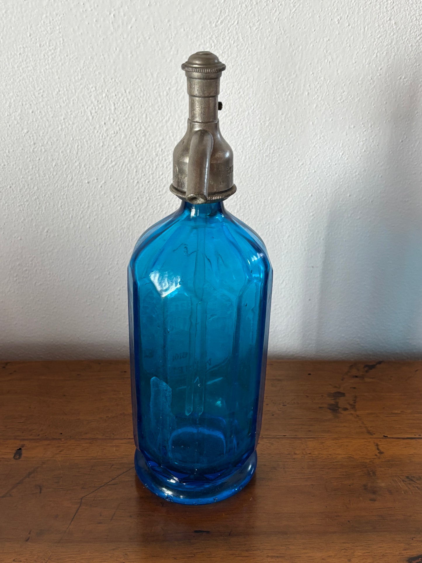 Blue Glass Seltzer Bottle – Ditta Fratelli Zanon Venezia | Collectible Vintage