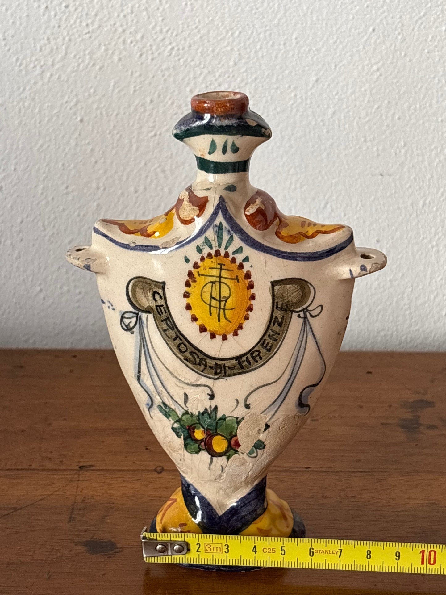 Fiaschetta in Ceramica Devozionale – Certosa di Firenze, Oggetto da Pellegrinaggio