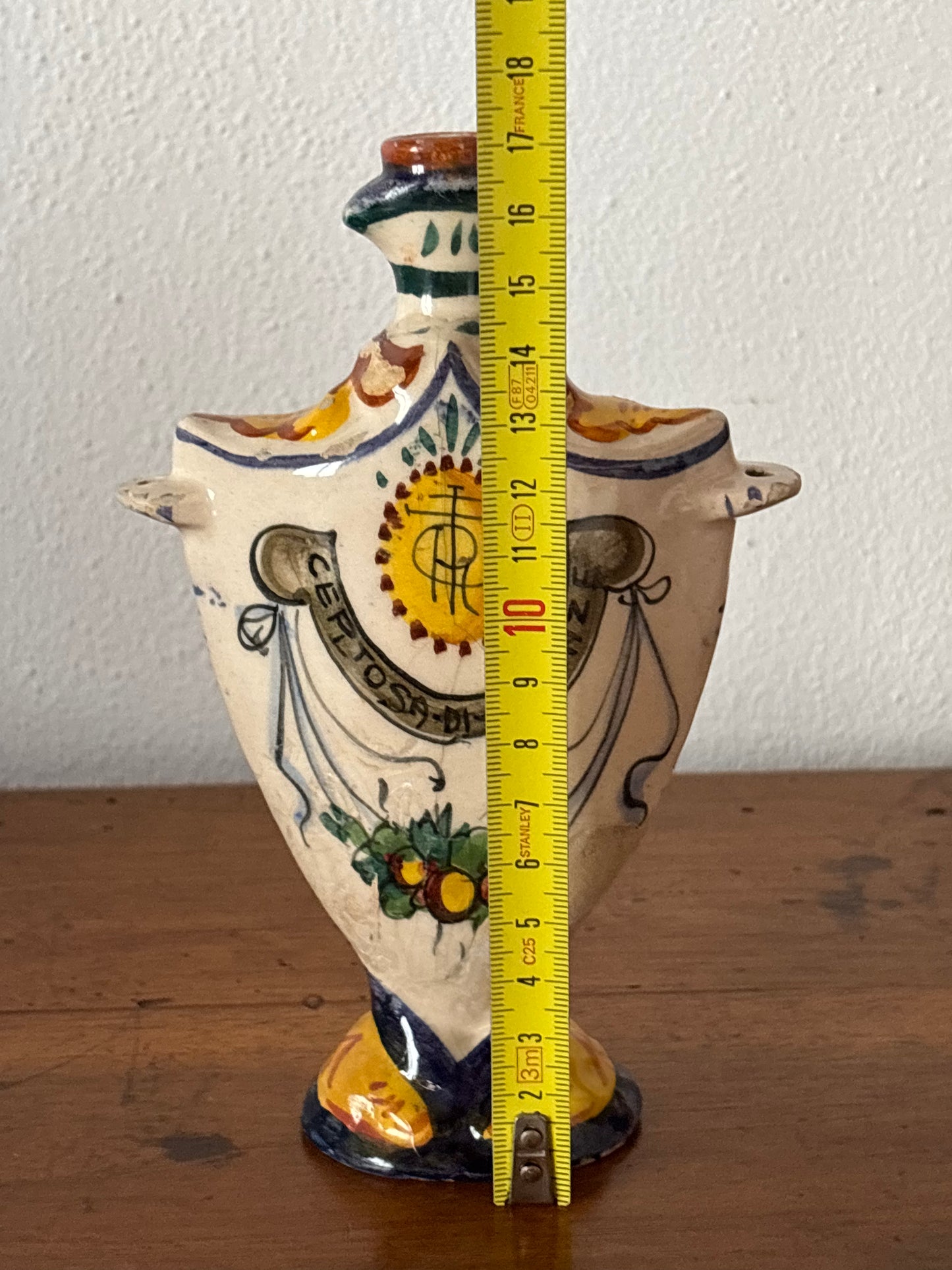 Fiaschetta in Ceramica Devozionale – Certosa di Firenze, Oggetto da Pellegrinaggio