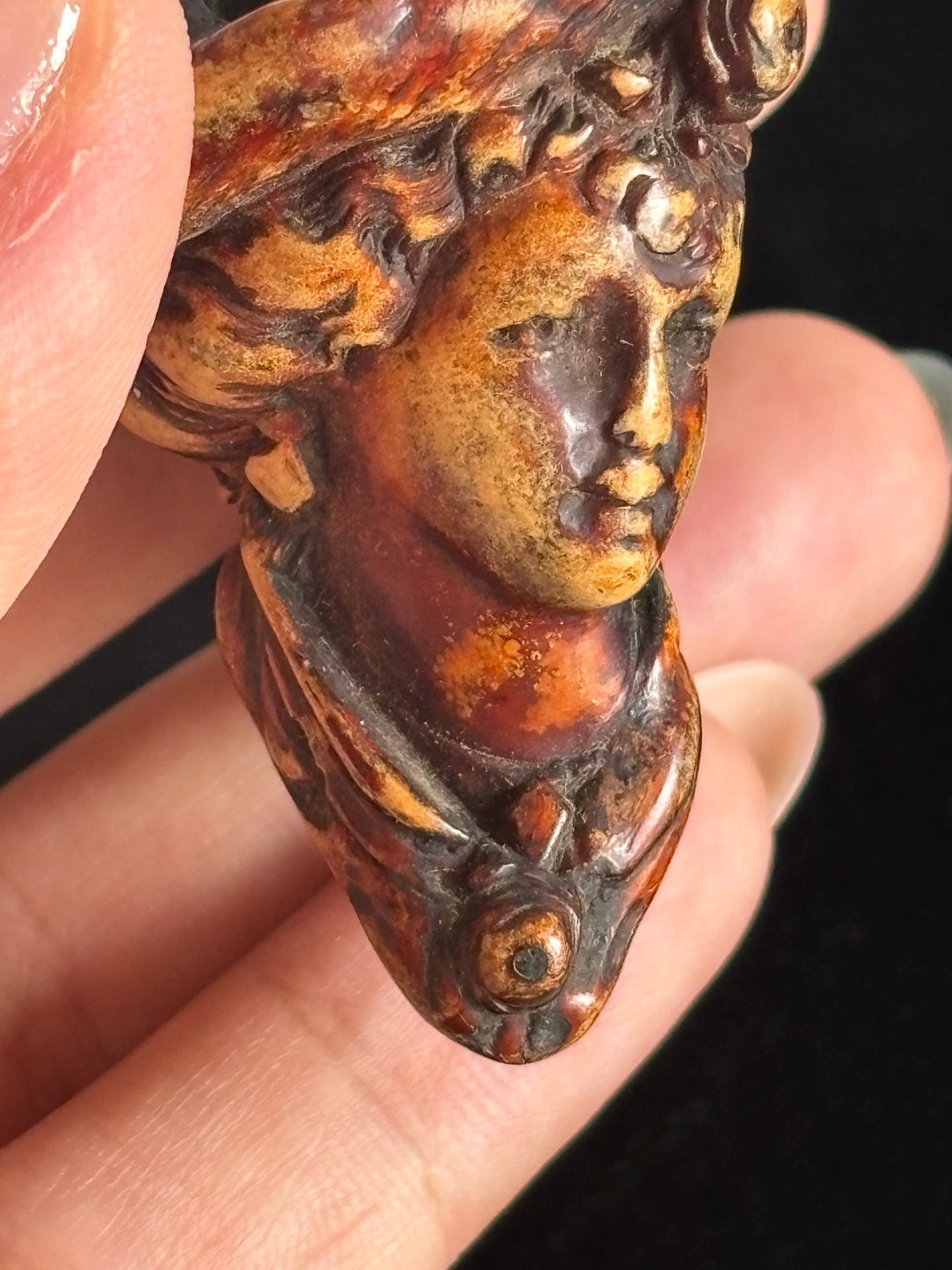 Fornello di Pipa in Schiuma di Mare – Intaglio d’Epoca con Patina Originale