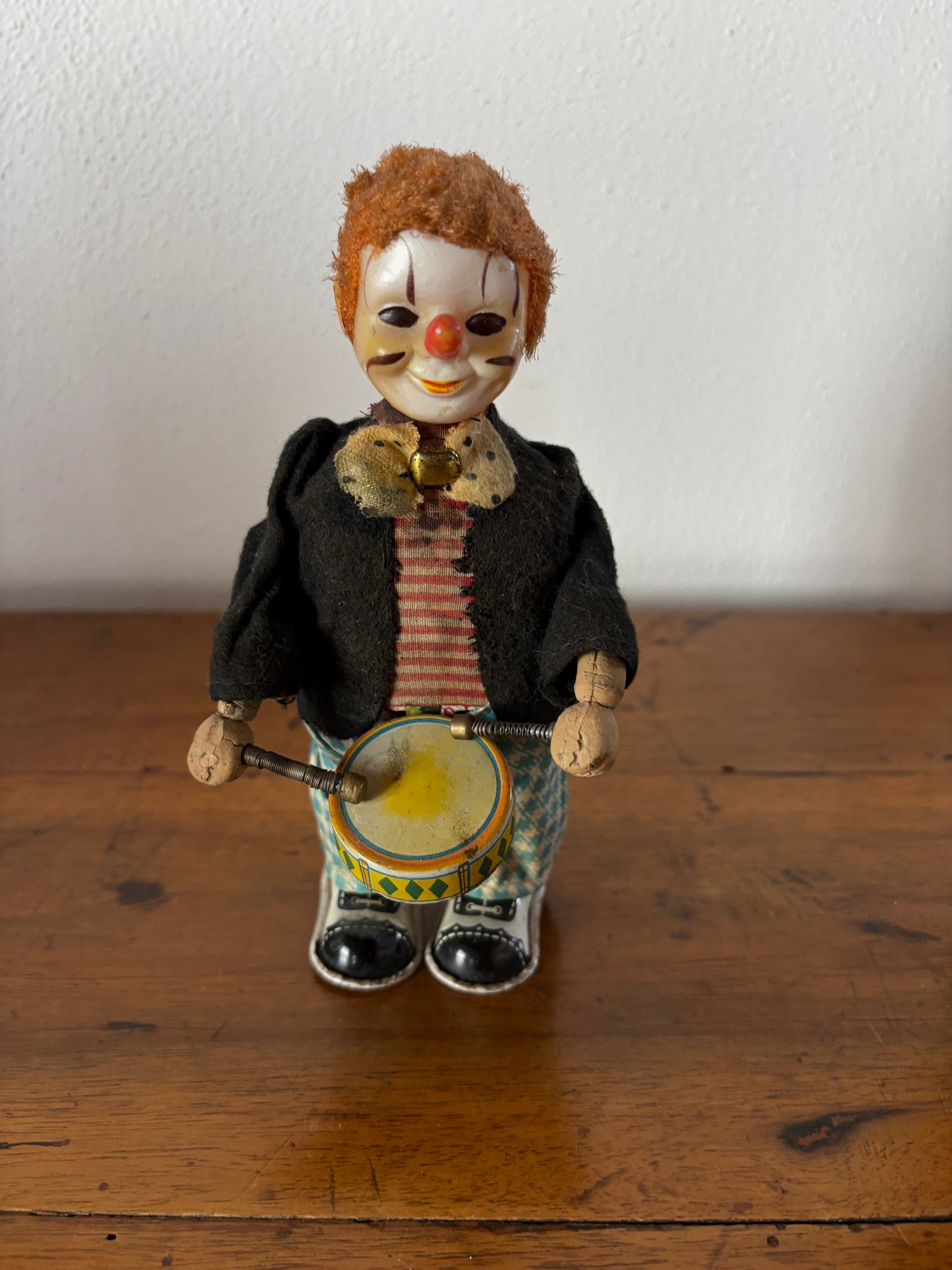 Nomura Wind‑Up Musical Clown – Vintage Toy Made in Japan
